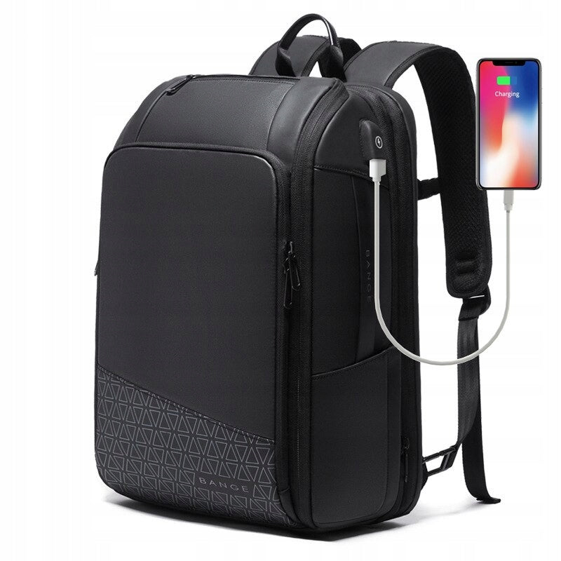 Bange Expandable Anti-Theft Waterproof Laptop Backpack - Black Bange Expandable Anti-Theft Waterproof Laptop Backpack - Black