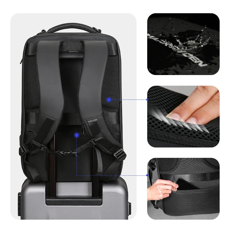 Mark Ryden Waterproof Business Laptop Backpack with USB Port Mark Ryden Waterproof Business Laptop Backpack with USB Port