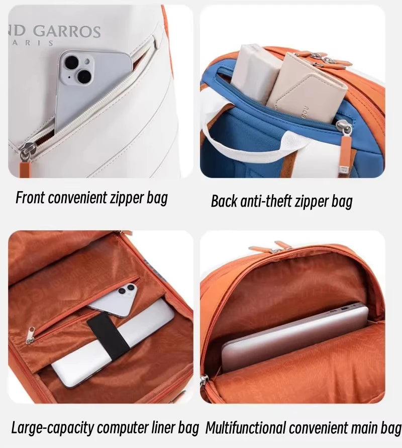 Wilson Roland Garros Tennis Racket Backpack - White Wilson Roland Garros Tennis Racket Backpack - White