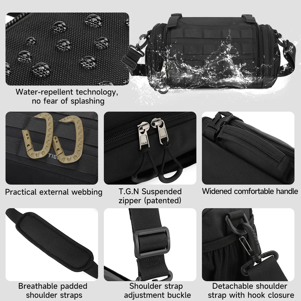 Tigernu Tactical Crossbody Bag – Waterproof & Versatile for Outdoor Adventures Tigernu Tactical Crossbody Bag – Waterproof & Versatile for Outdoor Adventures