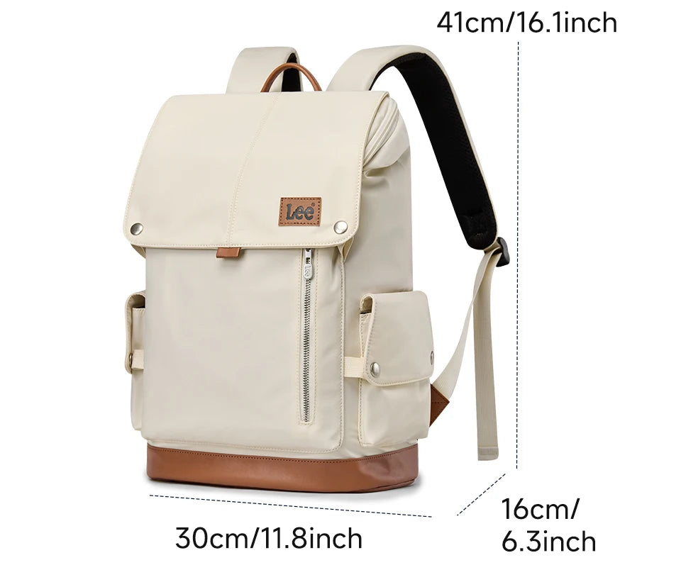 LEE Ultra-Capacity Waterproof Leather Laptop Backpack LEE Ultra-Capacity Waterproof Leather Laptop Backpack