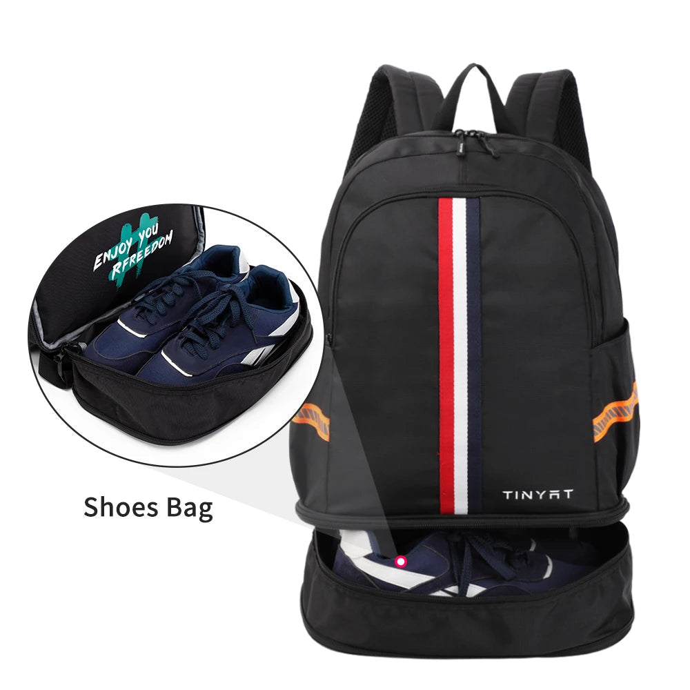 Tinyat Waterproof Backpack with Shoe Compartment Tinyat Waterproof Backpack with Shoe Compartment