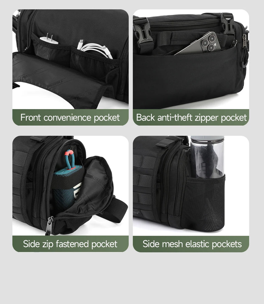 Tigernu Tactical Crossbody Bag – Waterproof & Versatile for Outdoor Adventures Tigernu Tactical Crossbody Bag – Waterproof & Versatile for Outdoor Adventures