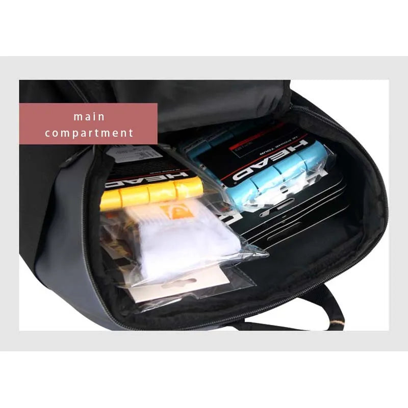 Djokovic Series Tennis Backpack – 1–2 Rackets, Blue or White, with Racket Compartment Djokovic Series Tennis Backpack – 1–2 Rackets, Blue or White, with Racket Compartment