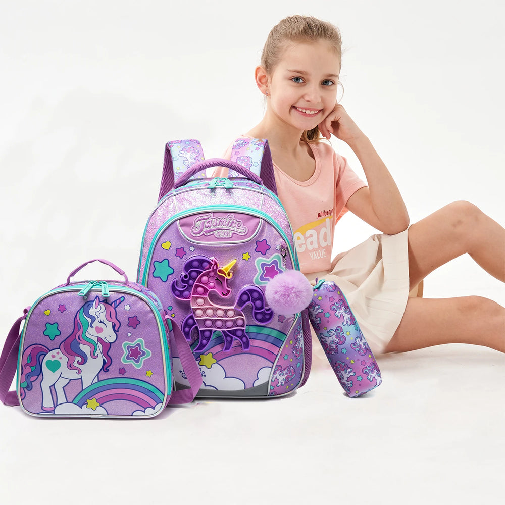 Enchanting Unicorn School Bag Set - 3pcs Enchanting Unicorn School Bag Set - 3pcs
