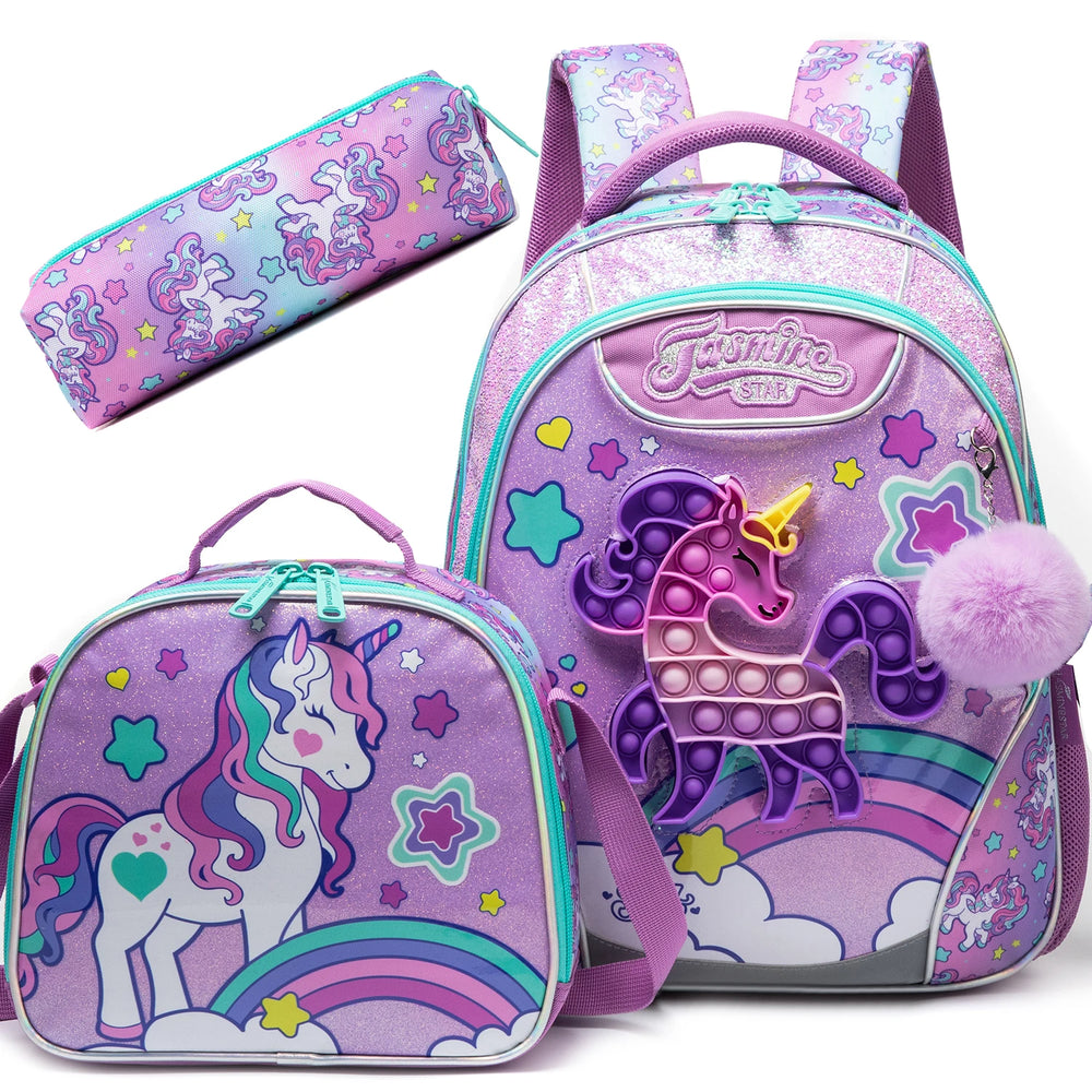 Enchanting Unicorn School Bag Set - 3pcs Enchanting Unicorn School Bag Set - 3pcs
