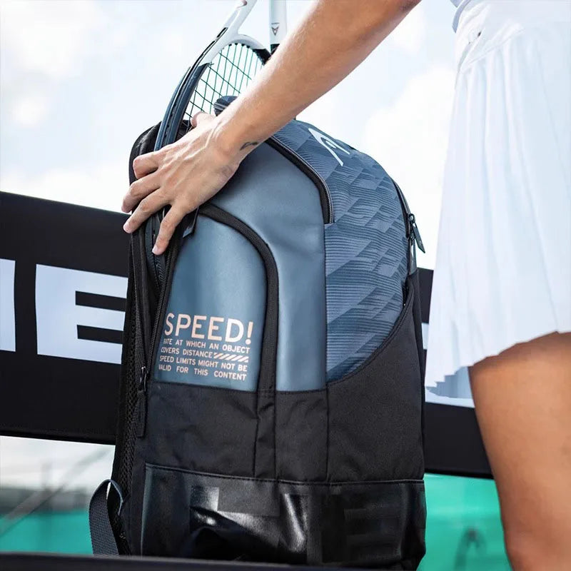 Djokovic Series Tennis Backpack – 1–2 Rackets, Blue or White, with Racket Compartment Djokovic Series Tennis Backpack – 1–2 Rackets, Blue or White, with Racket Compartment