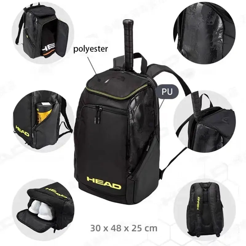 Head Extreme Nite Tennis Backpack With Shoe Compartment Head Extreme Nite Tennis Backpack With Shoe Compartment