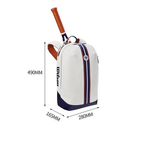 Wilson Super Tour Roland Garros Tennis Backpack – Fits 2 Rackets, Premium Design and Ergonomic Comfort