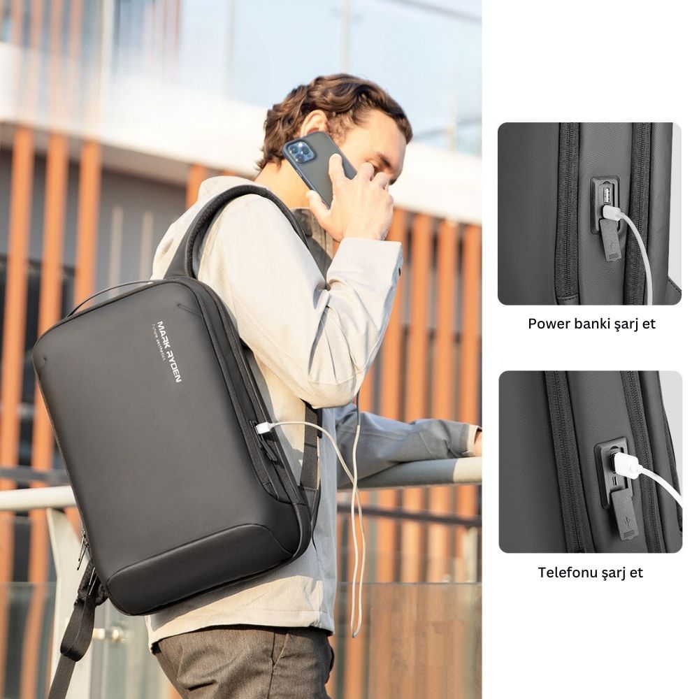 Mark Ryden Slim Business Laptop Backpack With Usb Port Mark Ryden Slim Business Laptop Backpack With Usb Port