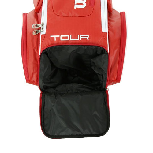 Wilson ProGear Tennis Backpack – Laptop Sleeve + Space for 2 Rackets – Red/Green