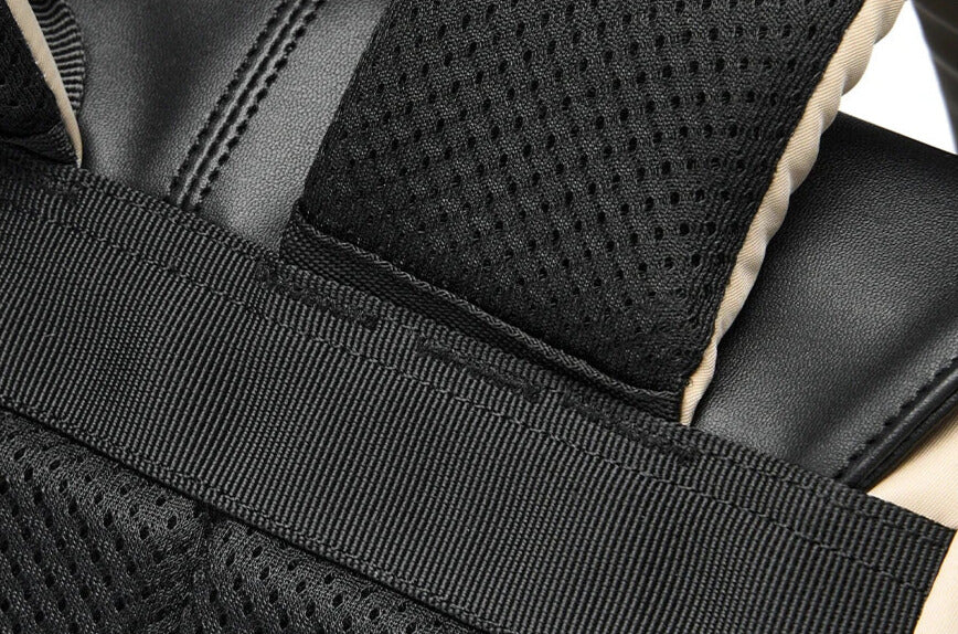 LEE Ultra-Capacity Waterproof Leather Laptop Backpack