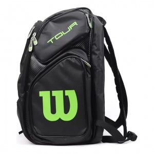 Wilson ProGear Tennis Backpack – Laptop Sleeve + Space for 2 Rackets – Red/Green