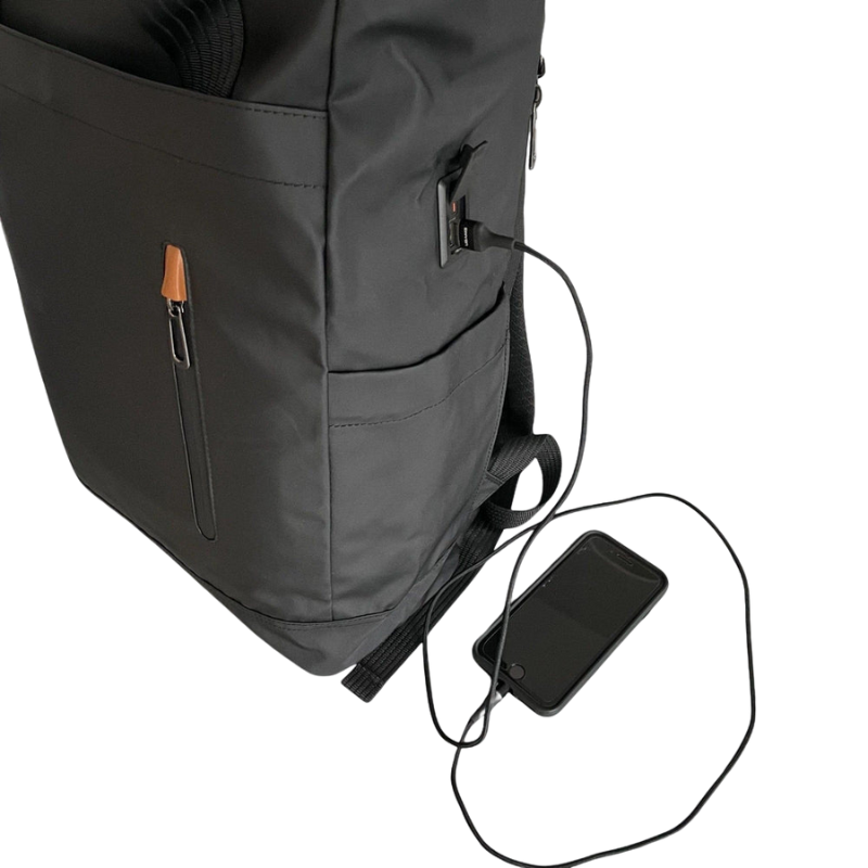 TitanPack Anti-Theft Laptop Backpack With USB - Black