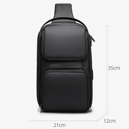 BANGE Multifunctional Waterproof Crossbody Bag with USB