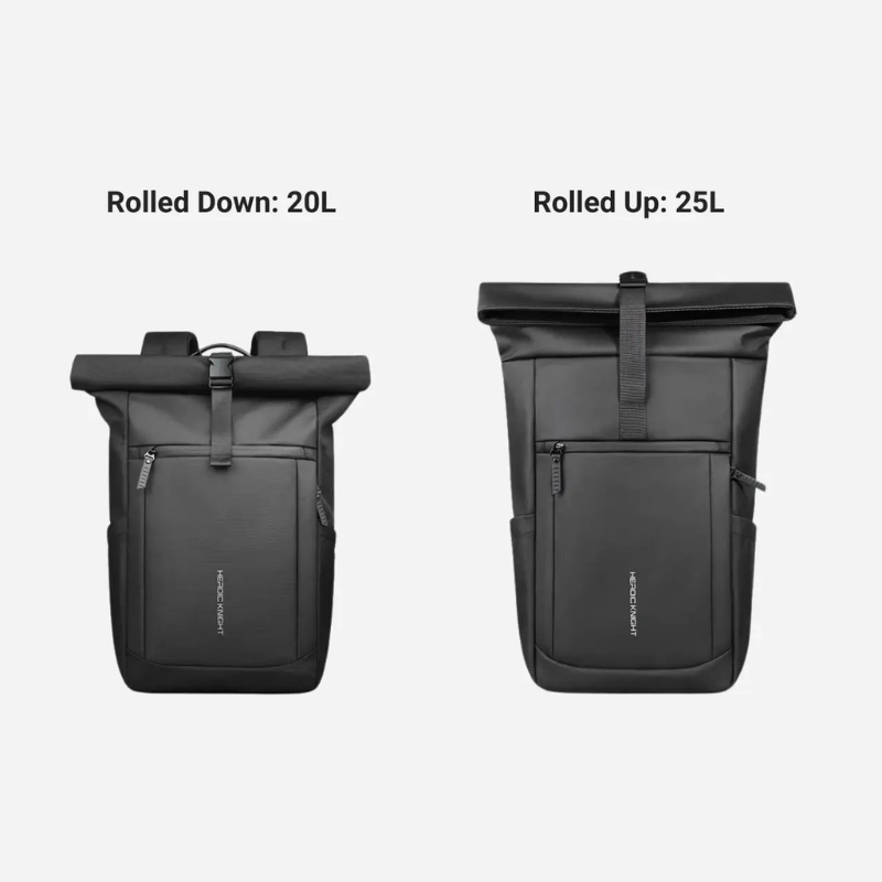 Heroic Knight Expandable Rolltop Laptop Backpack