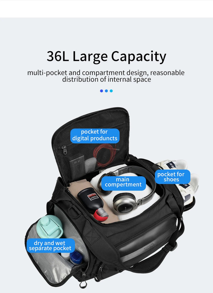 Tigernu 36L Waterproof Travel Bag with Laptop Compartment
