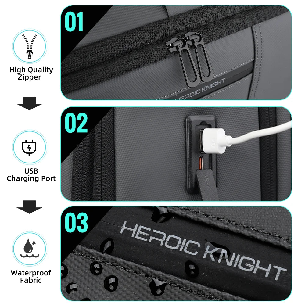Hcan Kcan Waterproof Business Laptop Backpack