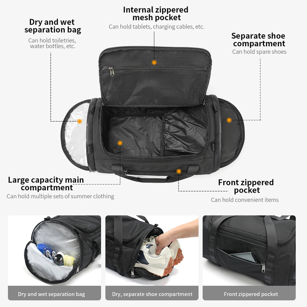 Tigernu 23L Waterproof Bag with Shoe Compartment