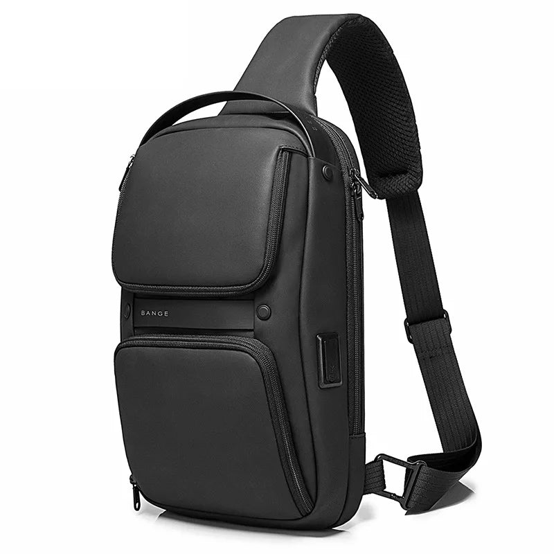 BANGE Multifunctional Waterproof Crossbody Bag with USB