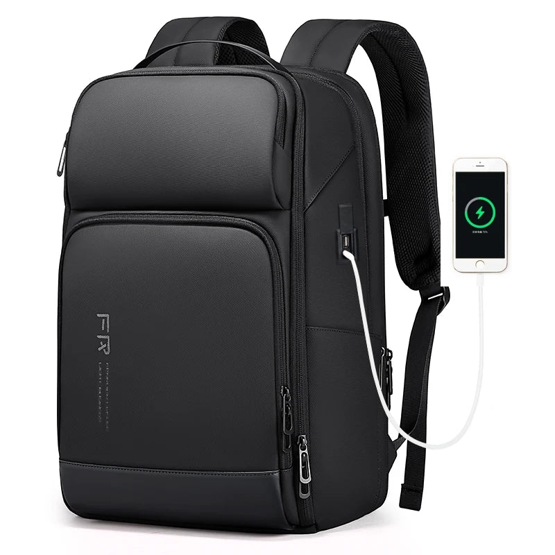 Fenruien 35L Waterproof Travel Backpack with USB Charging