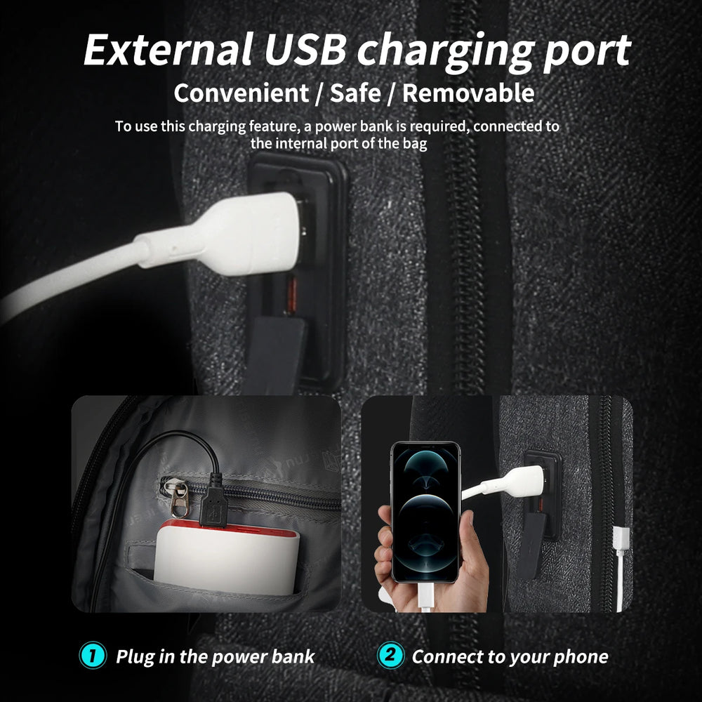 Tigernu USB Charging Travel Backpack - Waterproof & Anti-Theft
