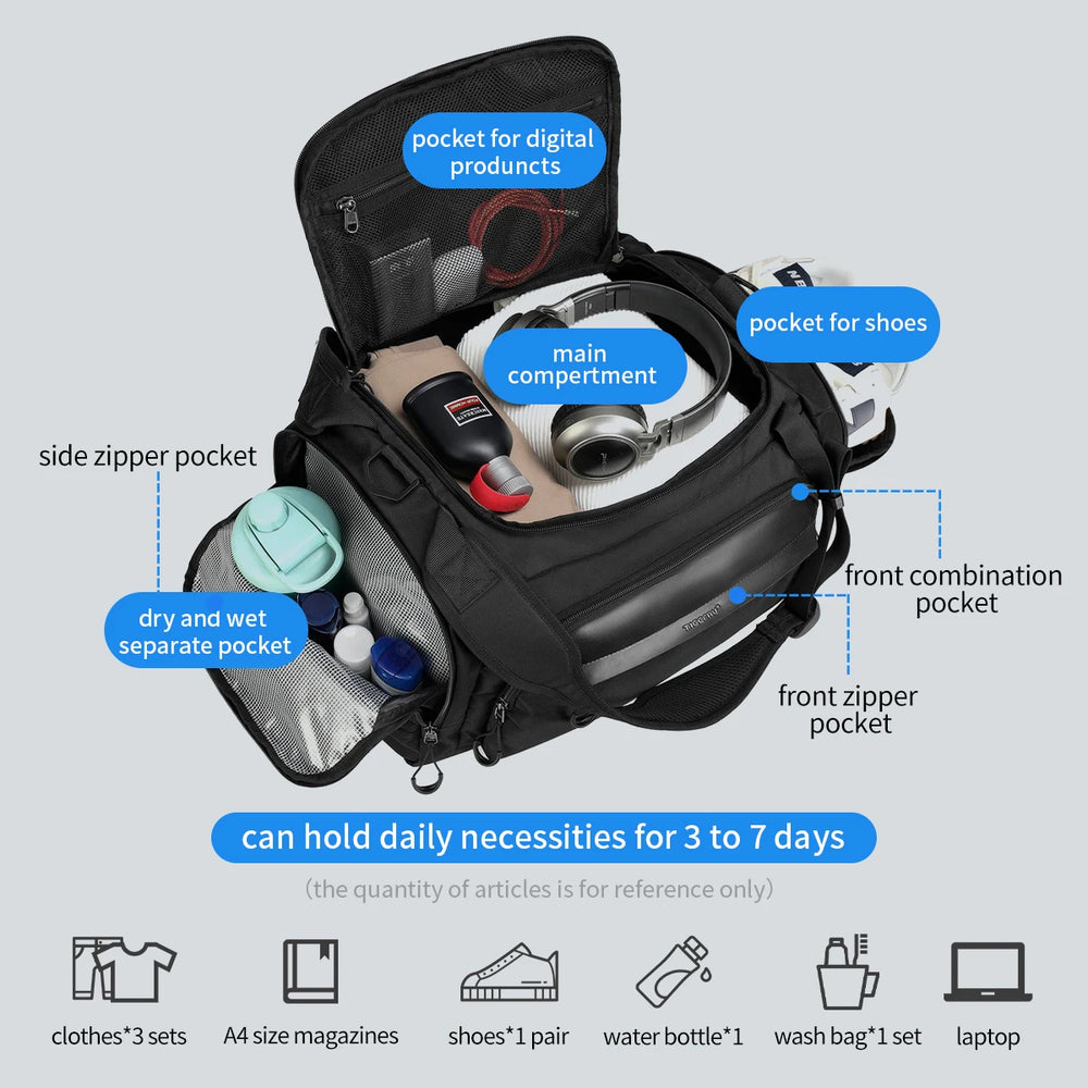 Tigernu 36L Waterproof Travel Bag with Laptop Compartment