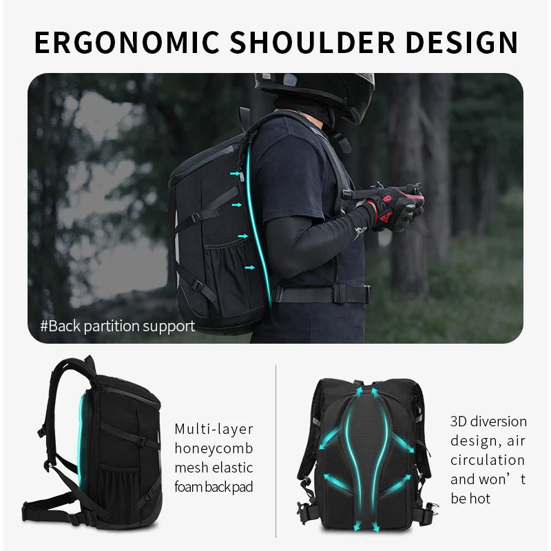 Moto Centric Waterproof Motorcycle Backpack 28L