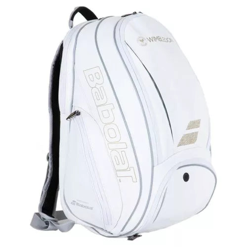 White Tennis Backpack for 2 Rackets – Premium Water-Resistant Bag with Ergonomic Straps